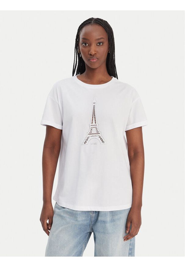 Liu Jo T-Shirt WA6413 JS904 Biały Regular Fit. Kolor: biały. Materiał: bawełna