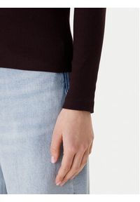 Calvin Klein Jeans Golf LV047D203G Brązowy Slim Fit. Typ kołnierza: golf. Kolor: brązowy. Materiał: bawełna #4