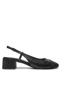 Tory Burch Sandały Cap-Toe Pave Singback Pump 160256 Czarny. Kolor: czarny. Materiał: skóra