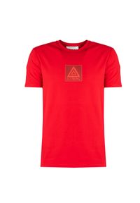 Iceberg T-Shirt "C-Neck" | F020639A | Mężczyzna | Czerwony. Okazja: na co dzień. Kolor: czerwony. Materiał: bawełna, elastan. Wzór: nadruk. Styl: casual, elegancki