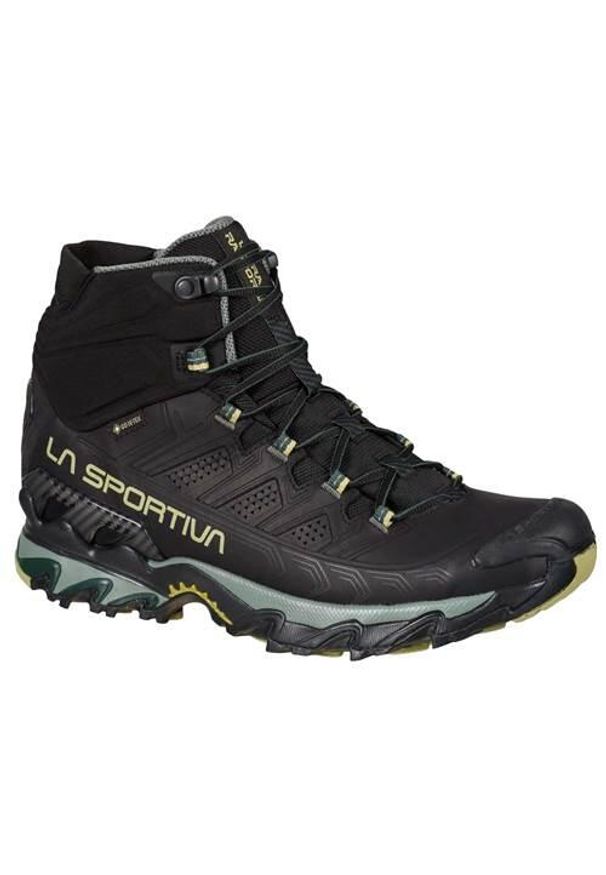 LA SPORTIVA - Buty turystyczne męskie La Sportiva Ultra Raptor II Mid Leather GTX. Wysokość cholewki: za kostkę. Kolor: czarny. Materiał: materiał, skóra. Szerokość cholewki: normalna