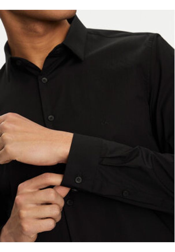 Calvin Klein Koszula K10K112743 Czarny Extra Slim Fit. Kolor: czarny. Materiał: bawełna