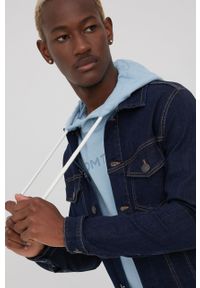 PRODUKT by Jack & Jones - Produkt by Jack & Jones kurtka jeansowa męska kolor granatowy przejściowa. Okazja: na co dzień. Kolor: niebieski. Materiał: jeans. Styl: casual #3