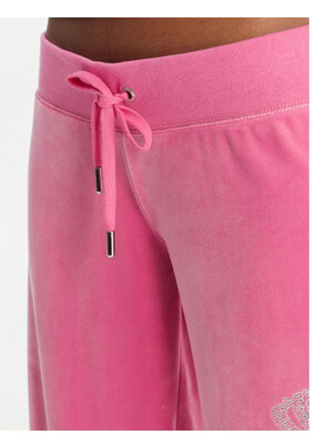 Juicy Couture Spodnie dresowe Gothic Crown JCBBJ126806 Różowy Straight Leg. Kolor: różowy. Materiał: syntetyk