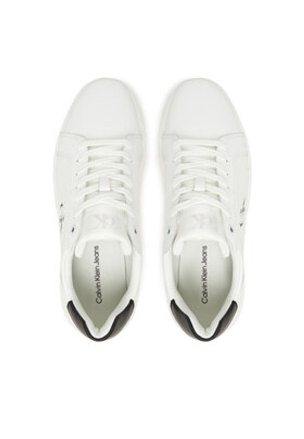 Calvin Klein Jeans Sneakersy YM0YM01317 Biały. Kolor: biały. Materiał: skóra