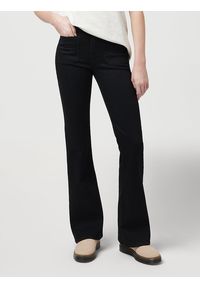 Wrangler - DAMSKIE SPODNIE JEANSOWE WRANGLER FLARE BLACK 112375181. Materiał: jeans