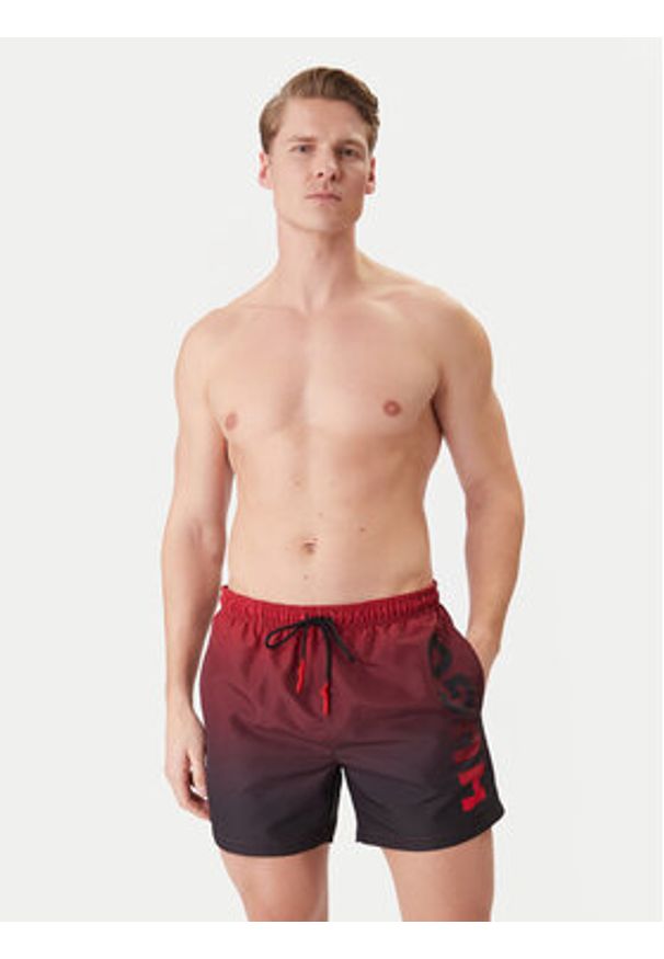 Hugo - HUGO Szorty kąpielowe RAY 50555582 Czerwony Regular Fit. Kolor: czerwony. Materiał: syntetyk