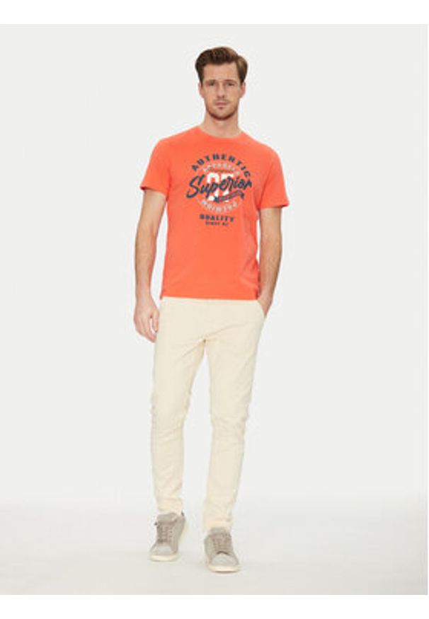 Blend T-Shirt 20717758 Pomarańczowy Regular Fit. Kolor: pomarańczowy. Materiał: bawełna