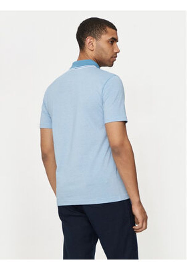 BOSS - Boss Polo Peoxfordnew 50507814 Niebieski Relaxed Fit. Typ kołnierza: polo. Kolor: niebieski. Materiał: bawełna