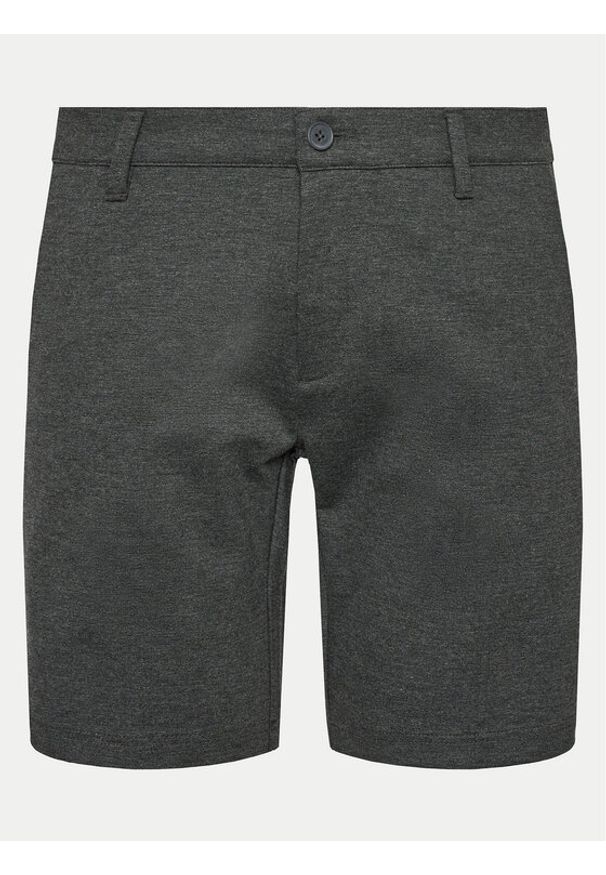 INDICODE Szorty materiałowe Aalborg 70-371 Szary Slim Fit. Kolor: szary. Materiał: syntetyk, wiskoza