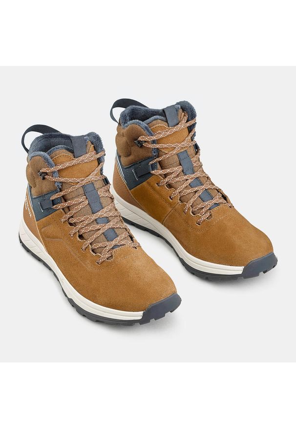 quechua - Buty turystyczne dla dzieci Quechua SH500 Warm wodoodporne. Zapięcie: sznurówki. Kolor: brązowy, szary, wielokolorowy. Szerokość cholewki: normalna. Sezon: zima