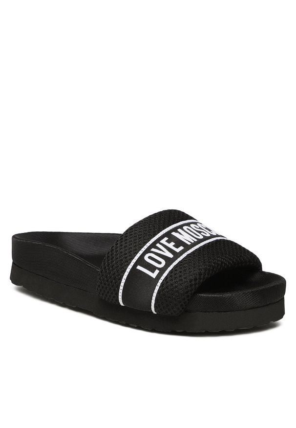 Love Moschino - Klapki LOVE MOSCHINO JA28534G0GIP0000 Nero. Kolor: czarny. Materiał: materiał