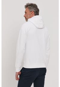 Calvin Klein - Bluza bawełniana. Okazja: na co dzień. Typ kołnierza: kaptur. Kolor: biały. Materiał: bawełna. Wzór: nadruk. Styl: casual #3