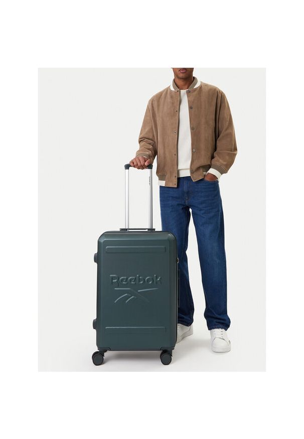 Walizka średnia Reebok. Kolor: zielony