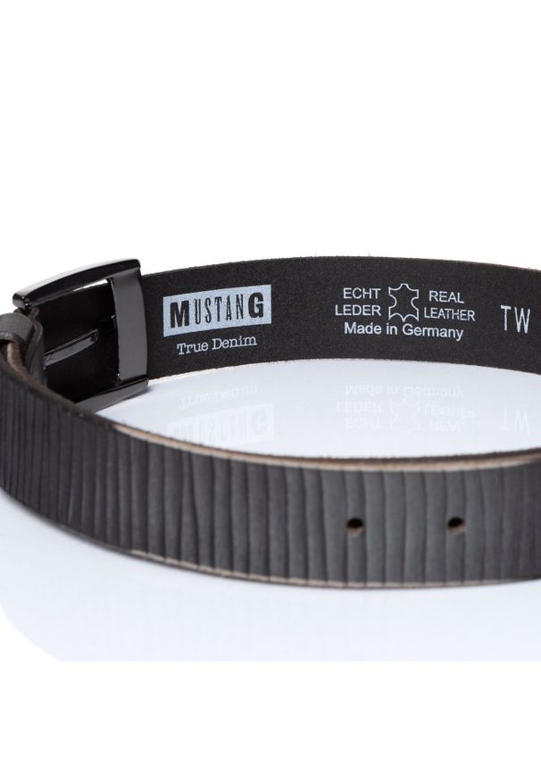 Mustang - MUSTANG PASEK SKÓRZANY 35 mm SOPO-MUS068. Materiał: skóra. Wzór: paski. Styl: klasyczny