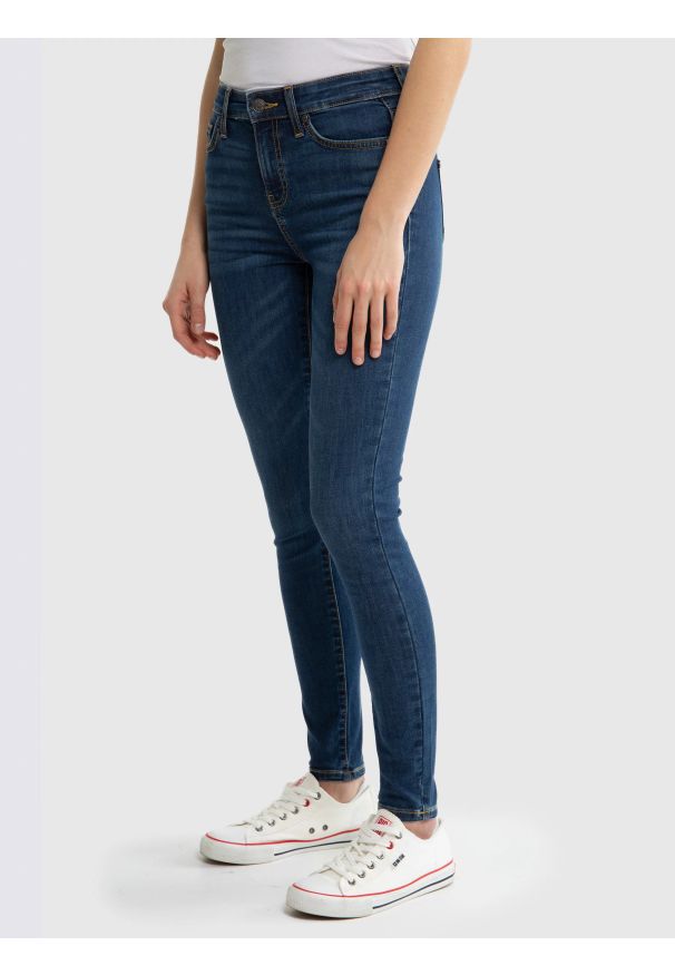 Big-Star - Jeansy damskie z wysokim stanem niebieskie Lorena High Waist 364. Okazja: na co dzień. Stan: podwyższony. Kolor: niebieski. Styl: klasyczny, casual