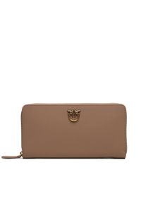 Pinko Duży Portfel Damski Ryder Zip Around . AI 23-24 PCPL 100250 A0F1 Brązowy. Kolor: brązowy. Materiał: skóra