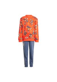 Adidas - Zestaw Disney Mickey Mouse. Okazja: na uczelnię. Kolor: czerwony, wielokolorowy. Materiał: dresówka. Wzór: motyw z bajki. Styl: sportowy
