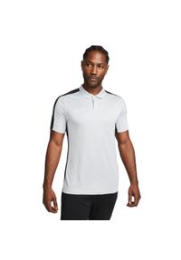 Nike - Męska Koszulka Polo Academy DriFIT. Typ kołnierza: polo. Kolor: biały. Sport: turystyka piesza