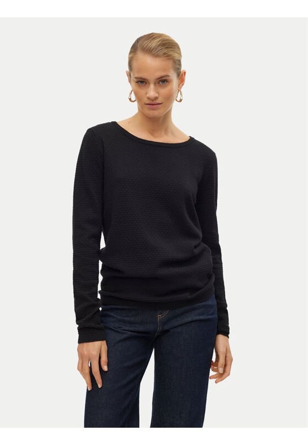 Vero Moda Sweter Care 10136644 Czarny Regular Fit. Kolor: czarny. Materiał: bawełna