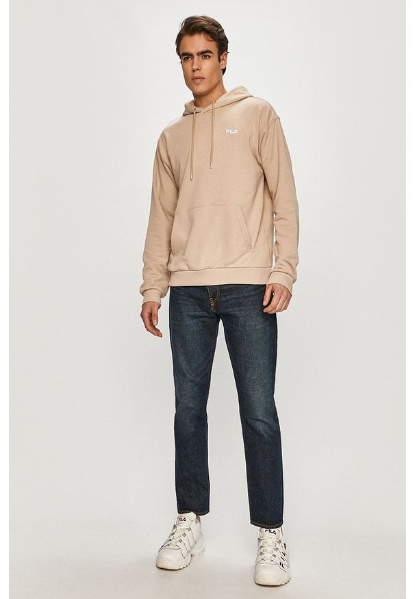 Fila - Bluza. Okazja: na co dzień. Kolor: beżowy. Wzór: aplikacja. Styl: casual