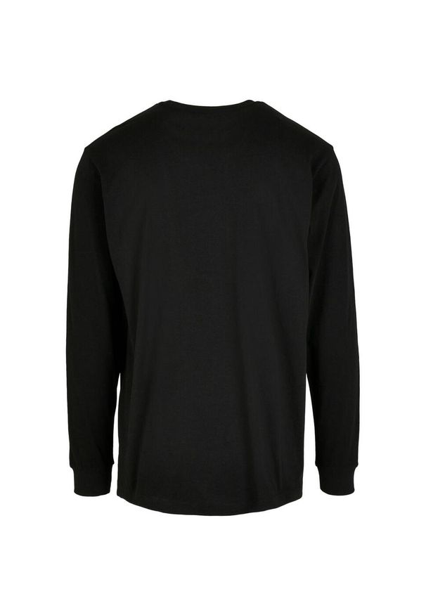 BUILD YOUR BRAND - Organiczna Bluza Z Długim Rękawem Unisex Dla Dorosłych Z Prążkowanymi Mankietami. Kolor: czarny. Materiał: prążkowany. Długość rękawa: długi rękaw. Długość: długie