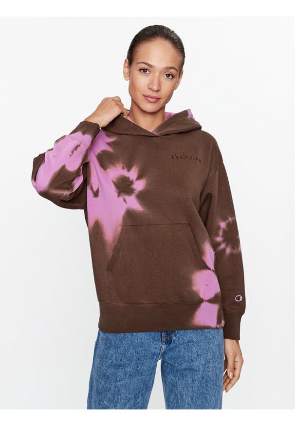 Champion Bluza Hooded Sweatshirt 116753 Różowy Regular Fit. Kolor: różowy. Materiał: syntetyk