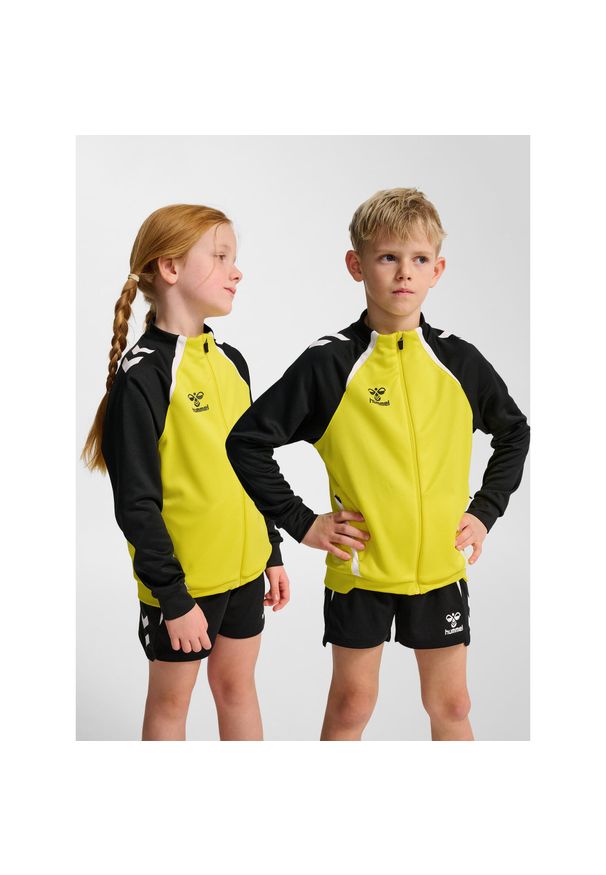 Dziecięca bluza dresowa Hummel Lead 2.0. Kolor: wielokolorowy, żółty, czarny. Materiał: dresówka. Sport: piłka ręczna