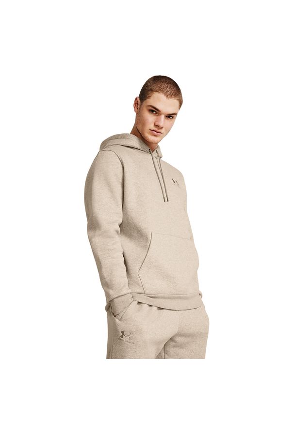 Bluza męska Under Armour Essential Fleece Hoodie. Kolor: brązowy