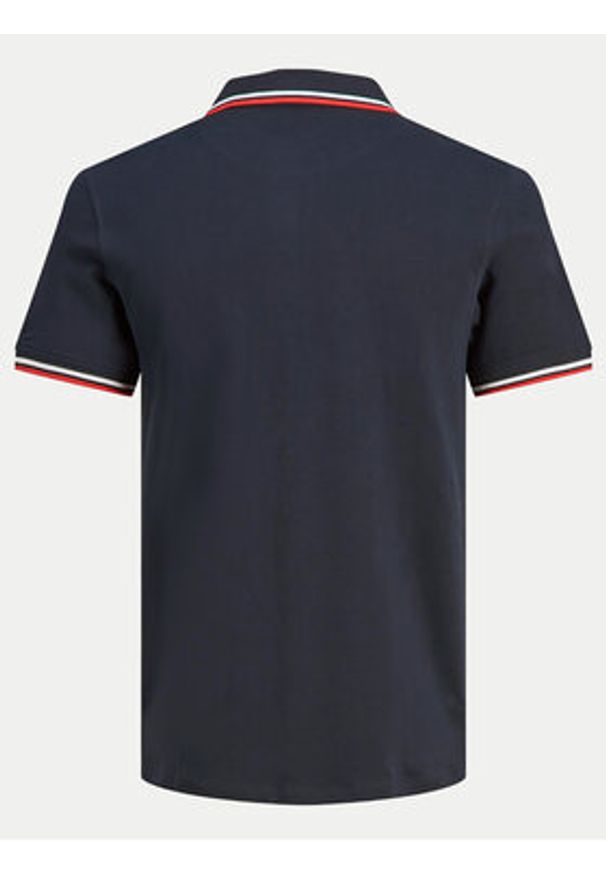 Jack & Jones Polo Paulos 12136668 Granatowy Slim Fit. Typ kołnierza: polo. Kolor: niebieski. Materiał: bawełna