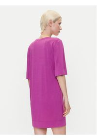 Emporio Armani Sukienka codzienna EW000618 AF12187 UA227 Różowy Loose Fit. Okazja: na co dzień. Kolor: różowy. Materiał: wiskoza. Typ sukienki: proste. Styl: casual