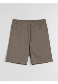 Sinsay - Bawełniane szorty jogger - brązowy. Kolor: brązowy. Materiał: bawełna