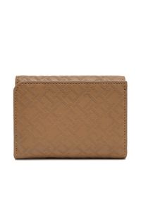 TOMMY HILFIGER - Tommy Hilfiger Duży Portfel Damski Th Distinct Trifold Wallet Mono AW0AW17257 Brązowy. Kolor: brązowy. Materiał: skóra