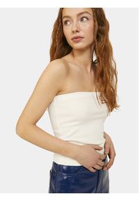 JJXX Top Fiona 12234188 Biały Slim Fit. Kolor: biały. Materiał: bawełna