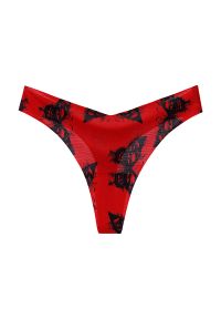 Intica - Stringi bezszwowe z obniżonym stanem do codziennego noszenia Tiffie. Stan: obniżony. Kolor: czerwony. Materiał: materiał