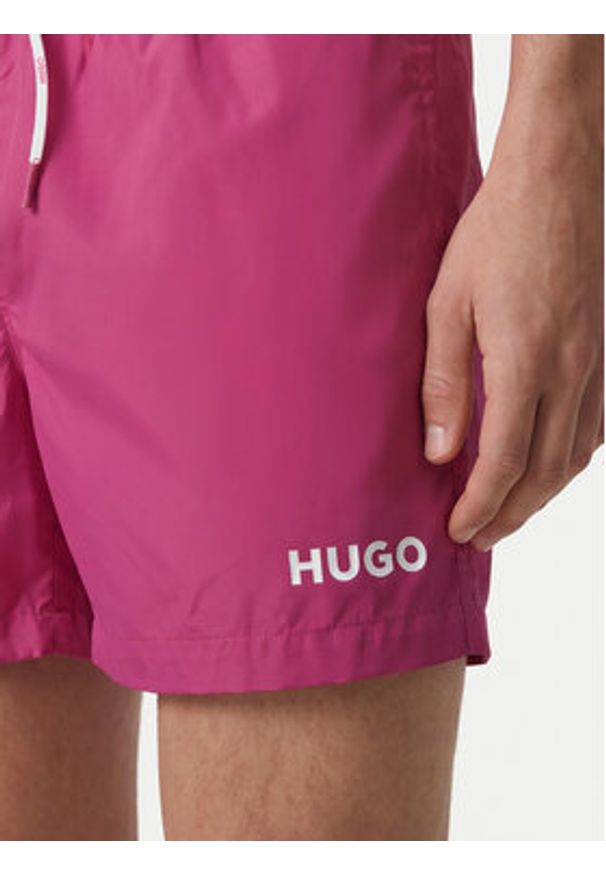 Hugo - HUGO Szorty kąpielowe Haiti 50469312 Różowy Regular Fit. Kolor: różowy. Materiał: syntetyk