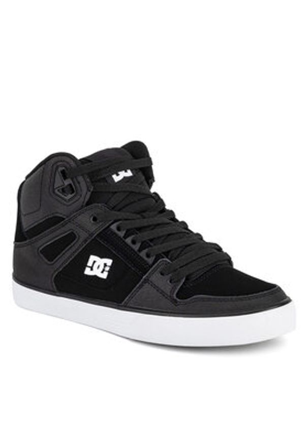 DC Sneakersy PURE HIGH-TOP WC ADYS400043-BLW Czarny. Kolor: czarny. Materiał: skóra