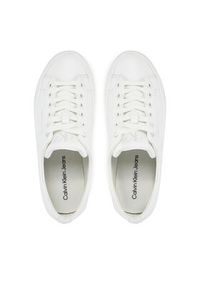 Calvin Klein Jeans Sneakersy Vulc Flatform Low Mg Lth YW0YW01771 Biały. Kolor: biały. Materiał: skóra #3