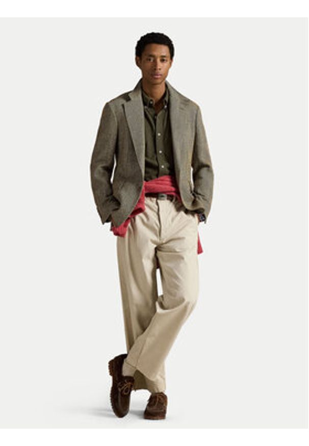 Polo Ralph Lauren Koszula 710654408111 Zielony Regular Fit. Typ kołnierza: polo. Kolor: zielony. Materiał: bawełna
