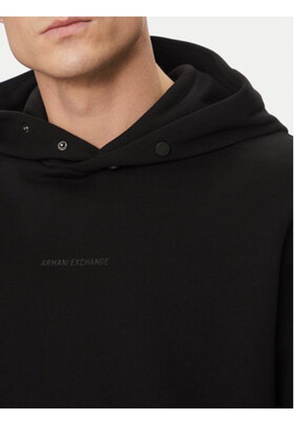 Armani Exchange Bluza 6DZMLJ ZJ4XZ 1200 Czarny Regular Fit. Kolor: czarny. Materiał: bawełna