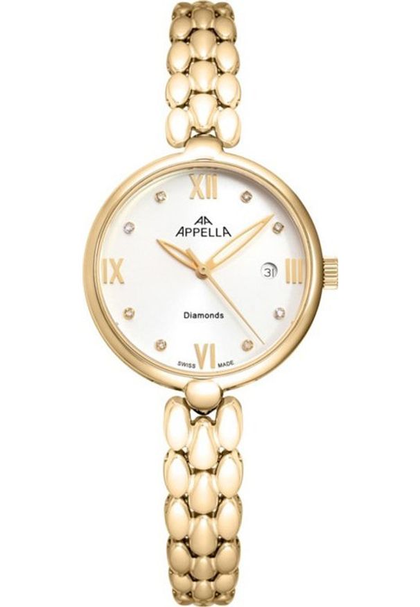 Zegarek Acappella Zegarek damski Appella L50007.1183DQ złoty. Kolor: złoty