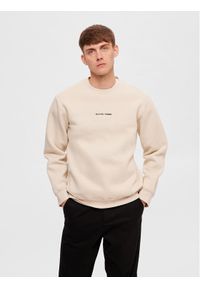 Selected Homme Bluza 16090431 Beżowy Regular Fit. Kolor: beżowy. Materiał: bawełna, syntetyk #1