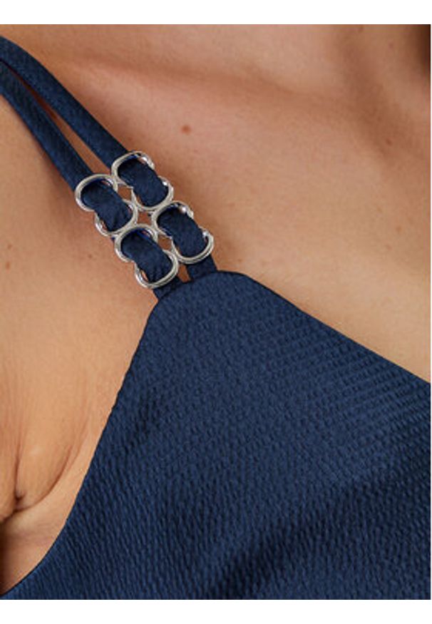 Morgan Top 242-OLAFI Niebieski Slim Fit. Kolor: niebieski. Materiał: syntetyk