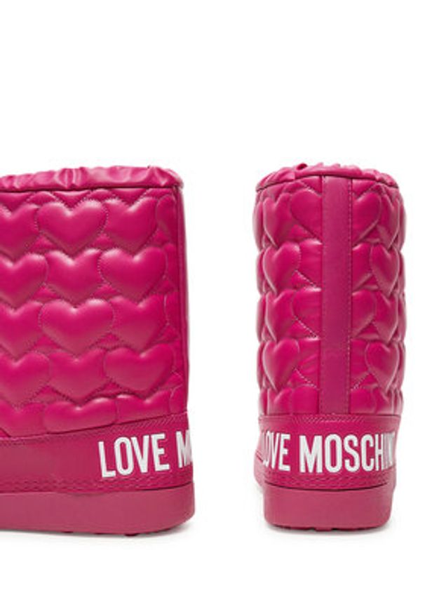 Love Moschino - LOVE MOSCHINO Śniegowce JA24082G1LISE626 Różowy. Kolor: różowy. Materiał: skóra