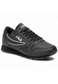 Buty do chodzenia męskie Fila Orbit. Zapięcie: sznurówki. Kolor: czarny. Materiał: tkanina, materiał, skóra, syntetyk. Szerokość cholewki: normalna. Sport: turystyka piesza