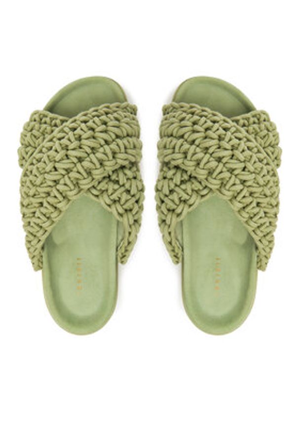 Inuikii Klapki Woven 70104-105 Zielony. Kolor: zielony. Materiał: materiał