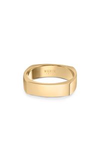 W.KRUK - Obrączka ślubna złota Squarella męska. Materiał: złote. Kolor: złoty. Wzór: gładki
