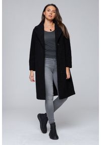 Hetrego - HETREGO Czarny dwustronny płaszcz damski Shannon, Rozmiar 36 EU - 40 IT. Kolor: czarny