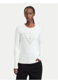 Guess Sweter W6YR28 Z0976 Kremowy Regular Fit. Kolor: kremowy. Materiał: wiskoza #1