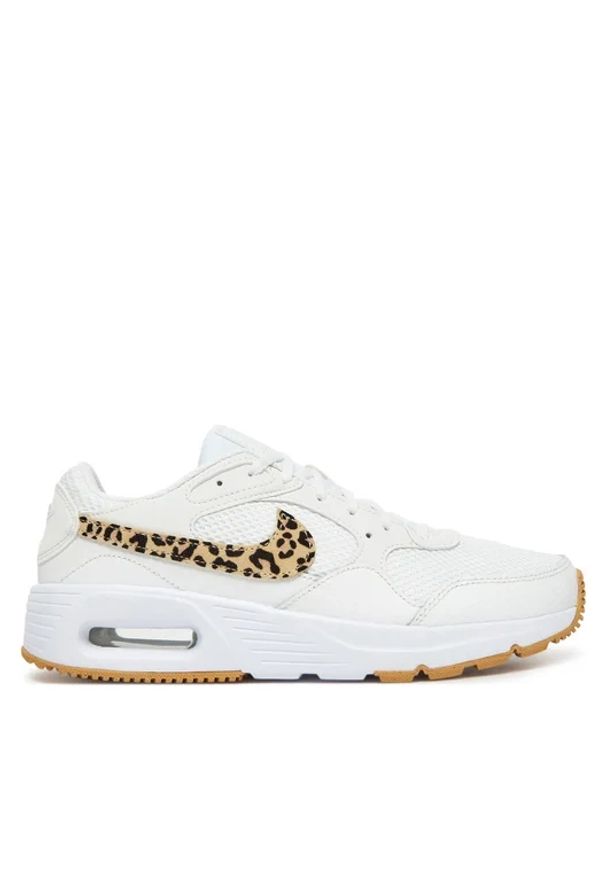 Nike WMNS Air Max SC Sneakersy damskie. Okazja: na co dzień. Kolor: biały. Materiał: guma, syntetyk, skóra. Szerokość cholewki: normalna. Wzór: motyw zwierzęcy. Model: Nike Air Max. Sport: fitness